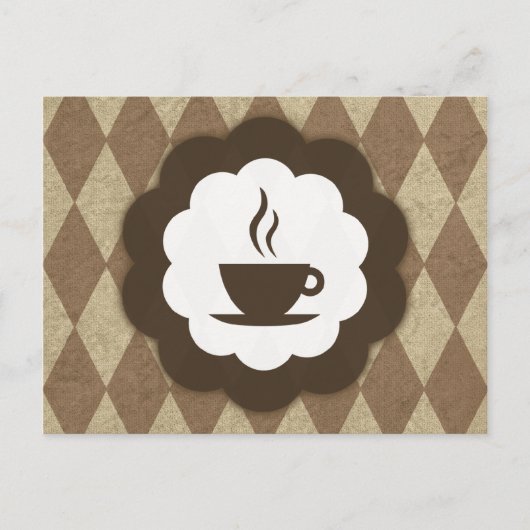 vintage koffie briefkaart (Voorkant)
