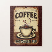 Vintage Koffie Eindeloze Beker Bord  Legpuzzel (Verticaal)