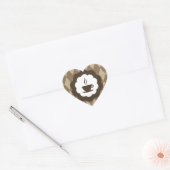 vintage koffie hart sticker (Envelop)