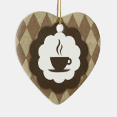 vintage koffie keramisch ornament (Rechts)