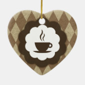 vintage koffie keramisch ornament (Achterkant)