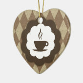 vintage koffie keramisch ornament (Links)