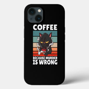 Vintage Koffie Omdat Moord Verkeerd Is Zwarte kome iPhone 13 Hoesje