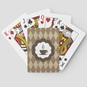 vintage koffie pokerkaarten