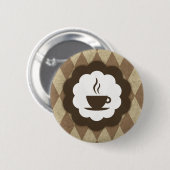 vintage koffie ronde button 5,7 cm (Voorkant /achterkant)