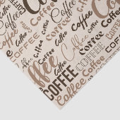 Vintage koffie typografie patroon (4) tissuepapier (Detail)