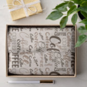 Vintage koffie typografie patroon (4) tissuepapier (Geschenk)