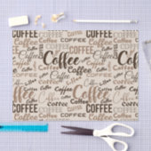Vintage koffie typografie patroon (4) tissuepapier (Craft)