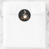 Vintage koffiebeker sticker | Retro koffieliefhebb (Tas)