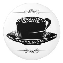 Vintage koffiebord keramische knop