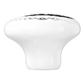 Vintage koffiebord keramische knop (Zijkant)