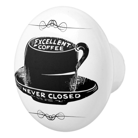 Vintage koffiebord keramische knop (Rechts)