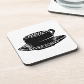 Vintage koffiebord onderzetter (Linkerzijde)