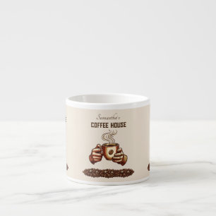 Vintage koffiekop Terracotta Café branding Espresso Kop