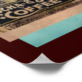 vintage koffiemocha java-etiket poster (Hoek)