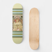 Vintage koffieposter skateboard (Voorkant)