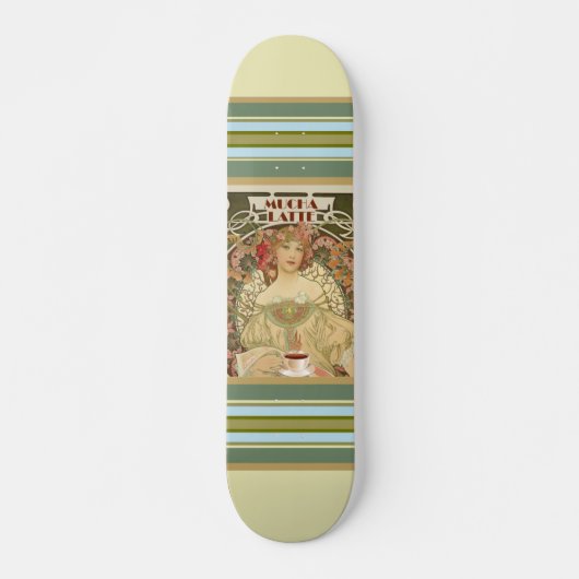 Vintage koffieposter skateboard (Voorkant)