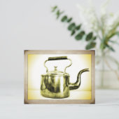 Vintage Koffiepot Briefkaart (Staand voorkant)