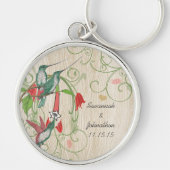 Vintage Kolibrie Bruiloftssleutelhanger Sleutelhanger (Voorkant)