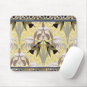 Vintage Kolibrie Orchidee Art Nouveau Patroon Muismat