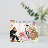 Vintage Kolibrie Paris Tango Ansichtkaart Briefkaart (Staand voorkant)