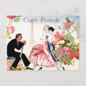 Vintage Kolibrie Paris Tango Ansichtkaart Briefkaart (Voorkant)