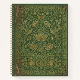 Vintage Kolibrie & Slapende Vos Bloemendagboek Notitieboek