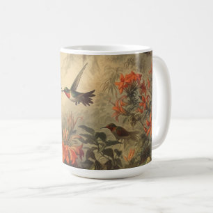Vintage Kolibrie & Wilde Bloem Tuinkunst Koffiemok