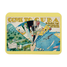 Vintage Kom naar Cuba met reisposter magnet Magneet