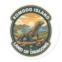 Vintage Komodo-eiland Nationaal Park Indonesië Ret