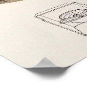 Vintage Kompas Poster (Hoek)