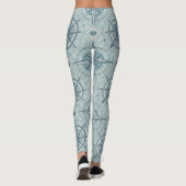 Vintage Kompasroos Patroon Leggings (Achterkant)