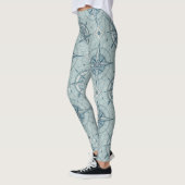 Vintage Kompasroos Patroon Leggings (Links)