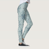Vintage Kompasroos Patroon Leggings (Rechts)
