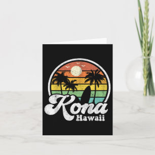 Vintage Kona Beach Hawaï Surf Hawaiian Surfing 70 Kaart