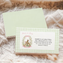 Vintage Konijn Groene Gingham Boeken voor Baby