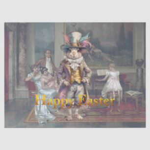 Vintage konijn hoed Happy Pasen Tissuepapier
