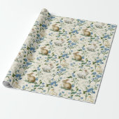 Vintage Konijnen | Pasen Inpakpapier (Uitgerold)
