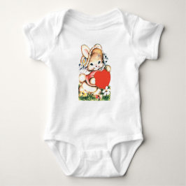 Vintage konijnenhouderij Heart Romper