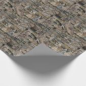 Vintage koningin Esther Tapestry Embroidery Paars Cadeaupapier (Hoek)