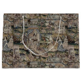 Vintage koningin Esther Tapestry Embroidery Paars Groot Cadeauzakje (Voorkant)