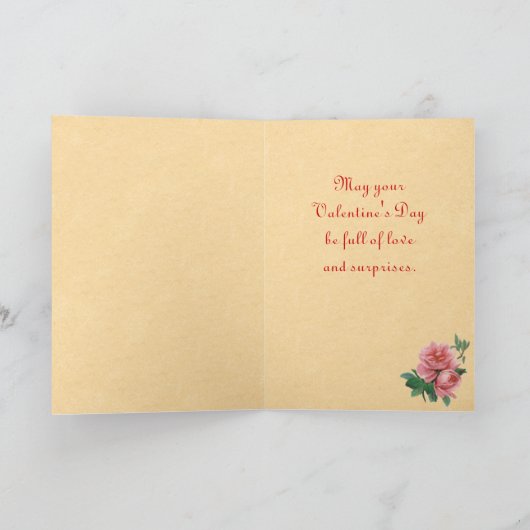 Vintage Koningin van Harten Feestdagen Kaart (Binnen)