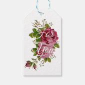Vintage Koolrozen Elegantie  Cadeaulabel (Voorkant)