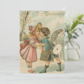 vintage-koppel Valentijn Feestdagenkaart (Staand voorkant)