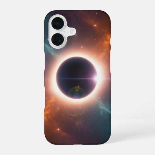 Vintage Kosmische Eclips iPhone 16 Hoesje (Achterkant)
