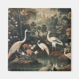 vintage kraanvogels en paleizen in de tropen magneet