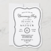 Vintage Kraft Art Deco jubileumfeest Kaart (Voorkant)