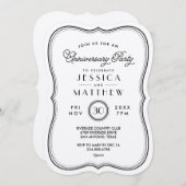 Vintage Kraft Art Deco jubileumfeest Kaart (Voorkant / Achterkant)