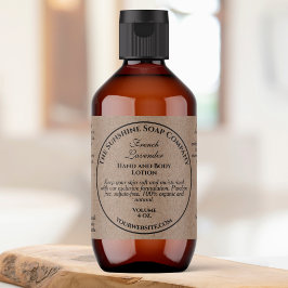 Vintage Kraft Paper Style Cosmetics Bottle Label