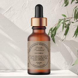 Vintage Kraft Paper Style Dropper Bottle Label